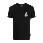 莫斯奇諾（MOSCHINO）純棉teddybear印花圓領(lǐng)短袖T恤男春季休閑百搭潮流基礎款 黑色 均碼 |M