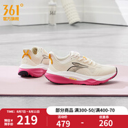 361度運(yùn)動(dòng)鞋男鞋赤焰4網(wǎng)面透氣跑鞋男輕便通勤減震專業(yè)跑步鞋 香草冰淇淋【女】 40