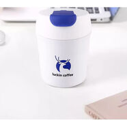 溥畔瑞幸保溫杯馬克杯經(jīng)典款亮光白陶瓷杯創(chuàng  )意潮流情侶杯茶杯咖啡杯 迷你保溫杯*白色300ml