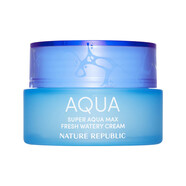 自然樂園（NATURE REPUBLIC）韓國NATUREREPUBLIC自然樂園AQUA水乳精華面霜海藍水潤清爽溫和 藍色面霜80ml 油性膚質用