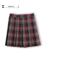 JK制服裙英倫學(xué)院風(fēng)日系學(xué)生裙格子裙百折裙軟妹萌妹百褶網(wǎng)紅短裙 牡丹格百折裙 L 均碼
