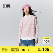 森馬毛衣女冬寬松時(shí)尚氣質(zhì)圓領(lǐng)針織衫優(yōu)雅千鳥格套頭衫女裝內(nèi)搭 紅色調(diào)00366 170/92A/XL
