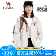 駱駝（CAMEL）【宙斯】單層沖鋒衣戶外登山服防風(fēng)防水運(yùn)動外套時(shí)尚風(fēng)衣情侶款