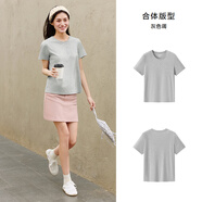 SEMIR涼感T|森馬短袖T恤女吸濕速干簡(jiǎn)約百搭2025新款正肩夏裝基礎 灰色調00322 XS 150_76A_