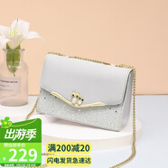 愛情海牛皮包包女包輕奢品牌鏈條單肩斜挎包女生日禮物高級感送女友老婆