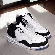 CLENIKEED新款AJ23黑白氣墊中幫籃球鞋男女同款復古減震防滑耐磨舒適休閑鞋 喬23黑白 36  閃電發(fā)貨