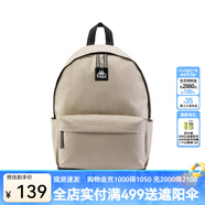 卡帕（Kappa）背靠背串標雙肩包男女電腦包學院風背包旅行背包大容量K0CX8BS01 輕卡其-0034 J