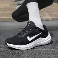 耐克（NIKE）男鞋 2025新款夏季網(wǎng)面跑步鞋氣墊慢跑鞋健身透氣低幫運(yùn)動休閑鞋 WINFLO 10/黑白 全掌AIR 43