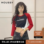 moussy 女裝新款字母印花歐美風(fēng)正肩T恤028GSZ90-0130 080紅色 均碼