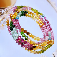 AOVEOK水晶手串項鏈耳釘招桃花運招財運禮物時(shí)尚個(gè)性百搭休閑 碧璽三圈手串