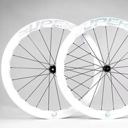 SUPERTEAM/極兔波浪圈冠軍版碳纖維耐磨公路車輪組碟剎框高DY5 馬賽克白（沒簽名款） 53/47.5MM