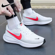 耐克（NIKE）男鞋2025新款夏季運(yùn)動(dòng)鞋REVOLUTION 8 緩震跑步鞋赤足休閑鞋 灰色紅色HJ9198-102革命者8系列 44.5