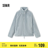 森馬（Semir）外套女插肩袖珊瑚絨仿羊羔毛2024冬季立領(lǐng)寬松夾克109724108003