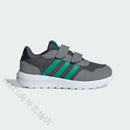 阿迪達(dá)斯 （adidas）RUN 60s CF休閑魔術(shù)貼運(yùn)動鞋男女小童兒童adidas阿迪達(dá)斯輕運(yùn)動 深灰/草坪綠/灰色 28 165mm