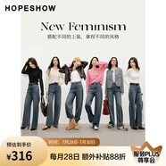 紅袖（hopeshow）牛仔褲90124321302 深牛仔藍 L