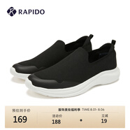 Rapido靂霹道春秋新款情侶款簡約休閑鞋舒適輕便健步鞋CQ4ZK3S10 黑色 37