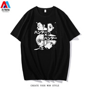 美純炫全職獵人t恤奇犽周邊聯(lián)名動漫寬松學(xué)生短袖幻影旅團(tuán)西索衣服 Y244黑色全職獵人 M