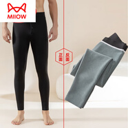 貓人男士鯊魚(yú)皮打底褲秋冬一體加絨厚保暖褲防風(fēng)機車(chē)褲高腰修身芭比褲 480克內里加 絨款 2XL 130-160斤