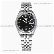 精工(SEIKO)盾牌5號自動機械表銀白底夜光商指針務男表SNK355K1 SNK393K1黑面