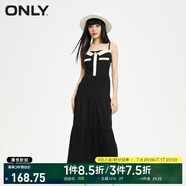 ONLY秋冬時(shí)尚V領(lǐng)蛋糕裙吊帶中長(zhǎng)款連衣裙女|123407018 H1Z 黑色BLACK L 170/88A