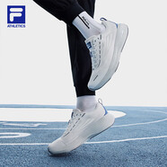 斐樂(lè )（FILA）柔云3路跑鞋男鞋2025夏透氣緩震運動(dòng)鞋正品 白中白-BA 39