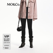 MO&Co.牛仔褲含山羊絨秋雙腰頭黑色修身小腳褲M(mǎn)BD3JENT03 牛仔黑色 XL 29