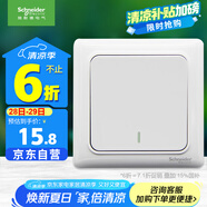 施耐德電氣 一開多控中途開關 86型暗裝墻壁電源開關面板 睿意系列 白色