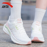 anta kids安踏跑步鞋女款運(yùn)動(dòng)鞋夏季新款跑鞋初中學(xué)生中考輕便減震軟底女鞋 -1紙莎白/光暈粉 35.5