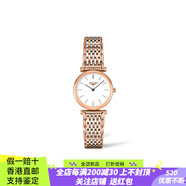 浪琴（LONGINES）石英機芯 30米防水 女表 瑞表 24mm 白色表盤(pán) 鍍金PVD涂層表殼 鍍 白色表盤(pán)