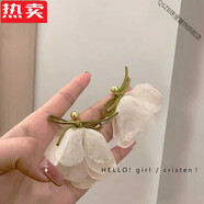 QSZB港澳輕奢高端品質(zhì)粉色花朵耳釘高級感氣質(zhì)海邊耳環(huán)法式小眾設(shè)計(jì)耳 白色花朵耳釘