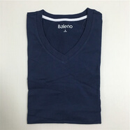 班尼路短袖t恤男夏季新款純色青年v領(lǐng)t恤純棉打底衫潮88902701 v領(lǐng)中藍02b L