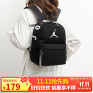 Jordan男女喬丹 聚酯纖維 書(shū)包背包 經(jīng)典大Logo雙肩包DV5304-010黑 均碼