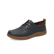 暇步士（Hush Puppies）20春新款時(shí)尚車縫男休閑皮鞋B5L11AM3B5L11 深藍(lán) 41