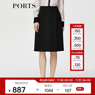 PORTS寶姿秋冬新品女裝中裙ALM9S018HWQ027 黑色 XS (2)