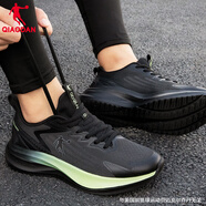 喬丹（QIAODAN）男鞋運動(dòng)鞋男冬季新款網(wǎng)面跑步鞋男款透氣休閑鞋網(wǎng)鞋 黑色/油柑綠-232R 39