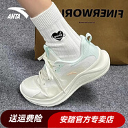 安踏牛奶糖跳繩鞋丨明星同款綜訓(xùn)鞋女子減震訓(xùn)練運(yùn)動(dòng)鞋有氧慢跑鞋 象牙白/泡沫綠5573-1 38.5
