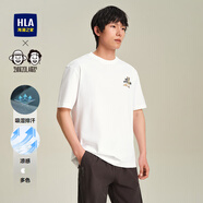 海瀾之家（HLA）短袖T恤男曾舜晞同款藝術(shù)家ZOLA聯(lián)名短袖男25夏季送男友送爸爸 米白花紋BH 4XL 190/108A 推薦197~212斤