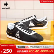樂(lè)卡克（Le coq sportif）【蒙貝利爾】法國(guó)公雞男女春秋輕便透氣運(yùn)動(dòng)休閑鞋 黑色 39