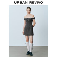 UR2025夏季新款女裝格雷系拼接蕾絲超短款連衣裙UYU750092