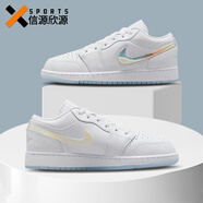 耐克（NIKE）【潮】女鞋板鞋aj1新款低幫運(yùn)動(dòng)輕便防滑耐磨休閑籃球鞋子 FQ9112-100 白色 37.5