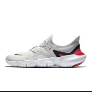 耐克（NIKE）新款夏季赤足5.0Free 跑步鞋軟底網(wǎng)面男女休閑運(yùn)動(dòng)鞋競(jìng)速體考 赤足5.0【白灰紅】 36.5