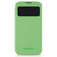 三星S4原裝皮套i959 I9502 I9508 i9500手機(jī)殼智能開窗保護(hù)套翻蓋 綠色