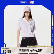 ONLYNBA聯(lián)名款字母印花POLO領(lǐng)短袖T恤女|123201143 C39 NBA湖人隊漸變印花 M 165/84A
