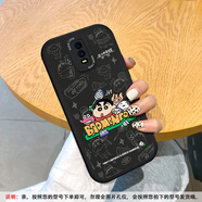 美齡美麗適用OPPOR17手機殼羽毛球小新R17pro全包r15夢(mèng)境版軟硅膠r15x防摔r11s皮質(zhì)保護套女新款可愛(ài)卡通情 黑色-黑底羽毛球小新M2 OPPOR11