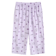 芬凡七分褲女睡褲夏季薄款純棉女睡褲夏天加大碼女睡褲全棉女睡褲中褲 5705七分褲一條 XL