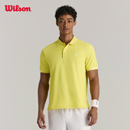 威爾勝（Wilson）官方2025夏季新款男士TIMELESS運動網(wǎng)球服防曬吸濕速干短袖POLO衫 新品上市-相思樹黃WM20007532YEL L /180/100A