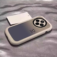 菲鳥(niǎo)歸林漸變微笑適用vivo x200手機殼女款x100新款x90/x80/x70全包x60Pro 磨砂泡芙殼-古董白-JS710漸變灰微笑 vivo x100S