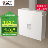 公牛（BULL）明裝大板開(kāi)關(guān)插座 G59系列 一位電腦插座  G59T102