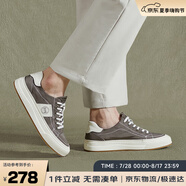 皓頓（HAUT TON）男鞋夏季透氣薄款經(jīng)典板鞋休閑鞋帆布鞋子男 3195 灰色 39 