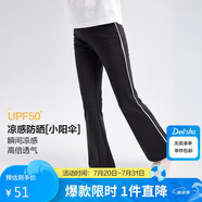 笛莎（DEESHA）笛莎童裝女童運動休閑長褲2024夏季女童側(cè)邊撞色微喇褲